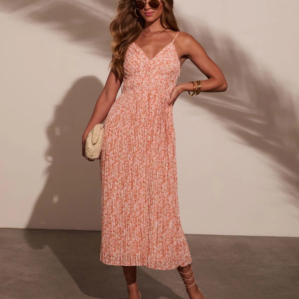 Elegant Orange Maxi Dress